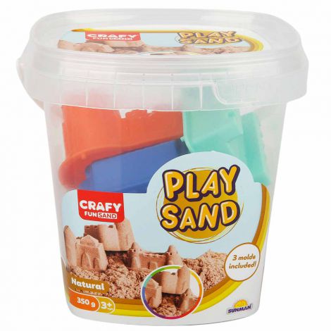 Nisip senzorial modelabil Fun Sand 350 gr Natur si 3 unelte de modelat CRAFY CFS01000449 - imagine 7